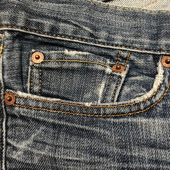 Sz 16/33 Lucky Brand Lil Maggie Distressed Blue Jeans - Picture 4 of 12